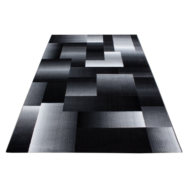 Geometric Modern Black Rug For Living Room I Modern Carpet Design for Bedroom